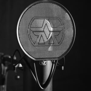 Aston Element microphone and pop shield Photo by Louis Radley