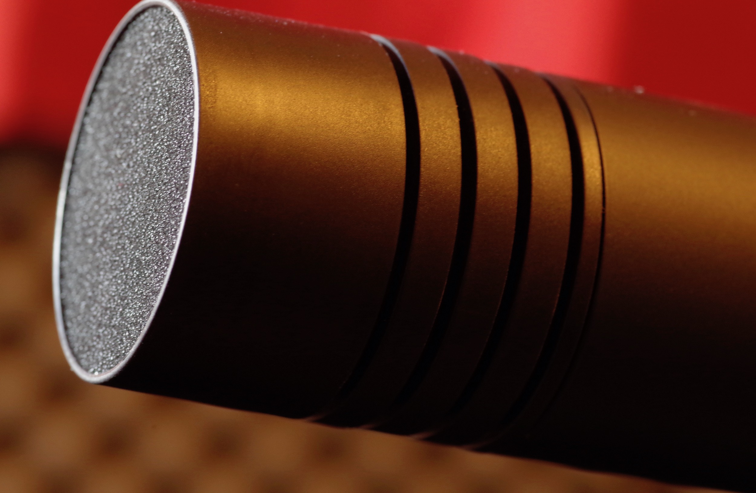 Aston Stealth microphone close up Photo by Louis Radley